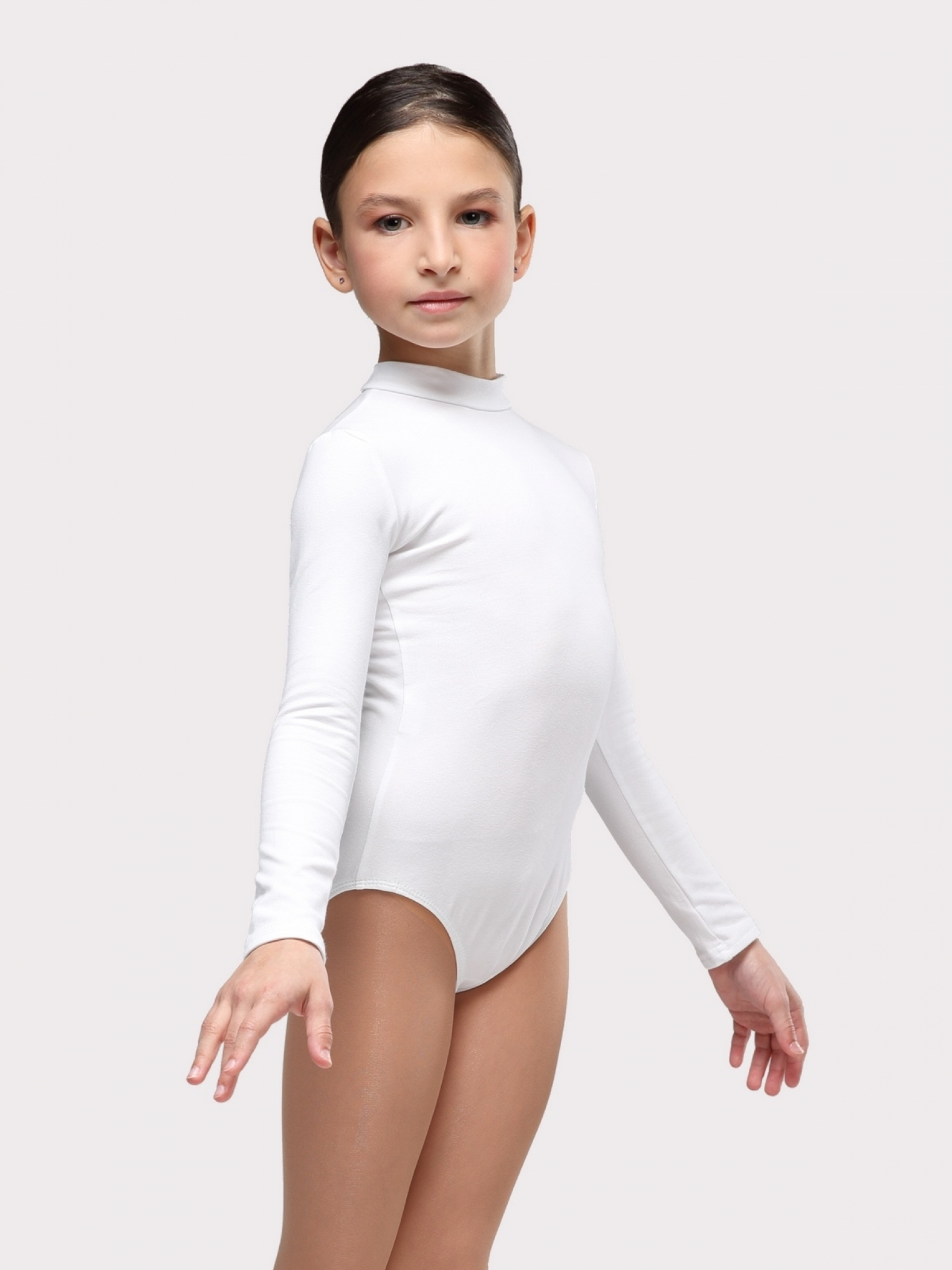 Купальник "Соло" с воротником-стойкой и длинным рукавом