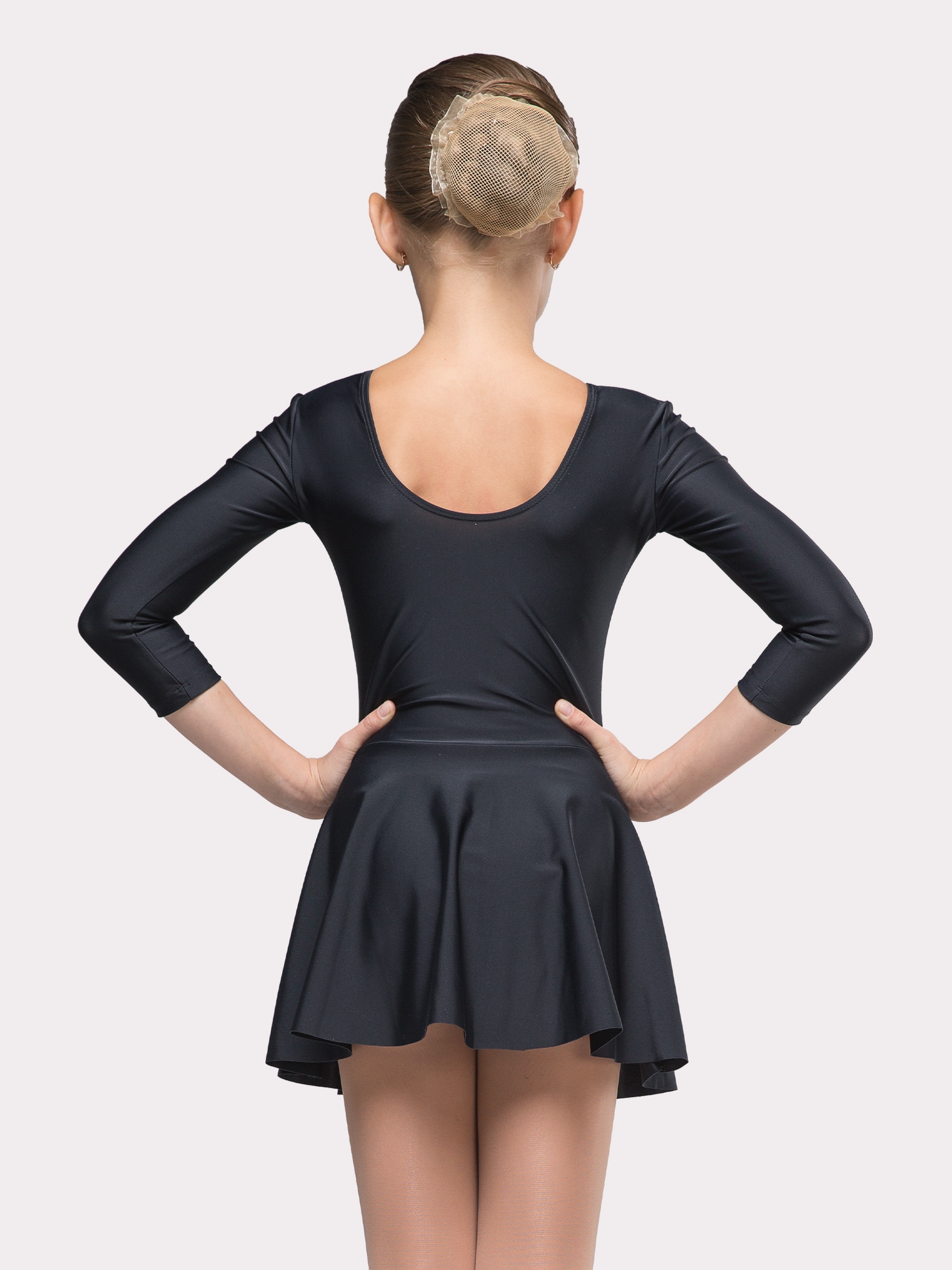 Купальник  гимнастический  "Пируэт" с юбкой,  рукав 3/4