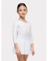 Купальник  гимнастический  "Пируэт" с юбкой,  рукав 3/4