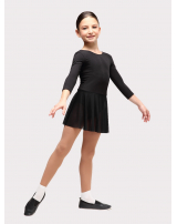 Купальник "Пируэт", рукав 3/4, юбка-сетка 