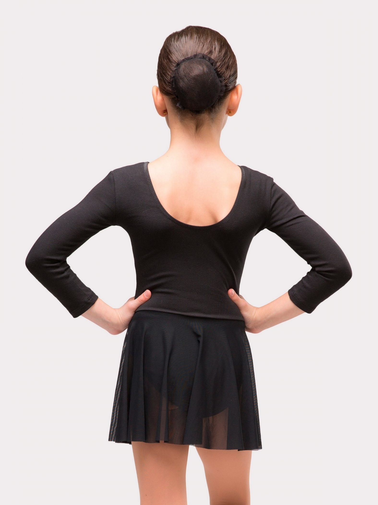 Купальник "Пируэт", рукав 3/4, юбка-сетка 