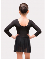 Купальник "Пируэт", рукав 3/4, юбка-сетка 