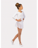 Купальник "Пируэт", рукав 3/4, юбка-сетка 