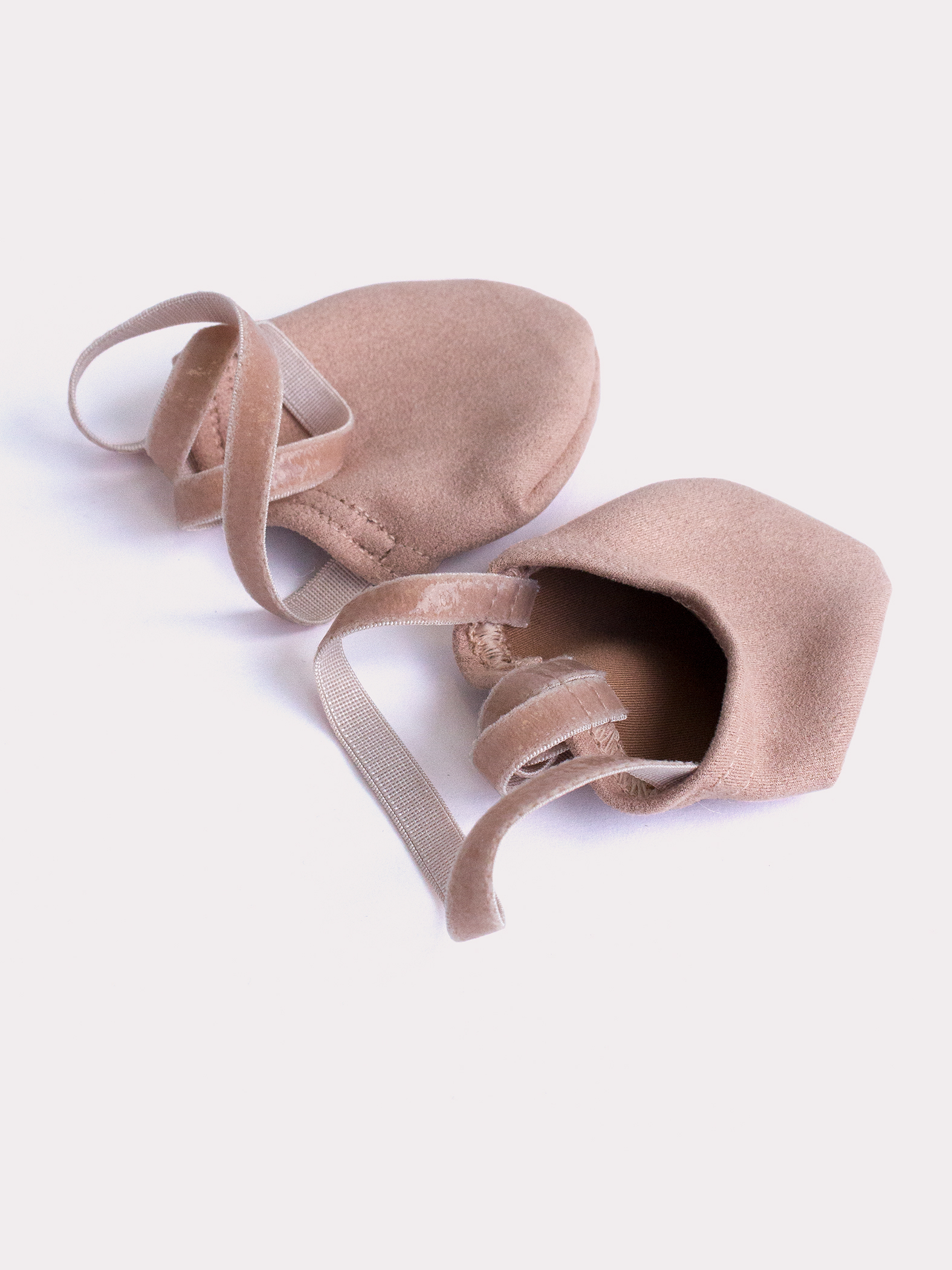 Полуносочки из эластичной замши, резинка с силиконом