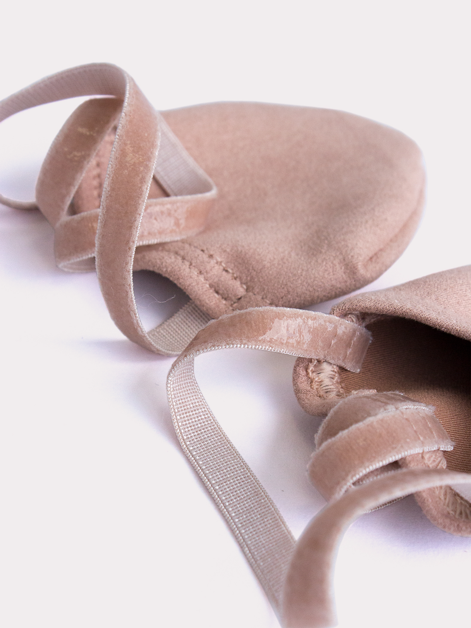 Полуносочки из эластичной замши, резинка с силиконом