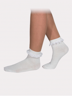 Носки для танцев с рюшами, высокий паголенок. Набор 6