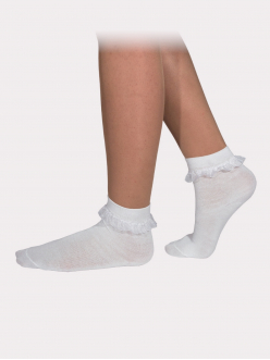 Носки для танцев с рюшами, высокий паголенок. Набор 6