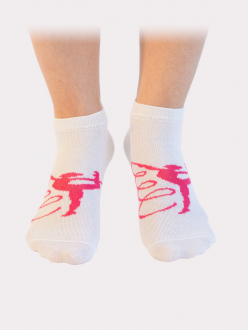 Спортивные носки с большим рисунком гимнастки