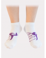 Спортивные носки с большим рисунком гимнастки , укороченный паголенок. Усиленные пятка и носок. Набор 6 пар.