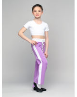 Брюки с широким поясом и лампасом