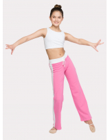 Брюки с широким поясом и лампасом