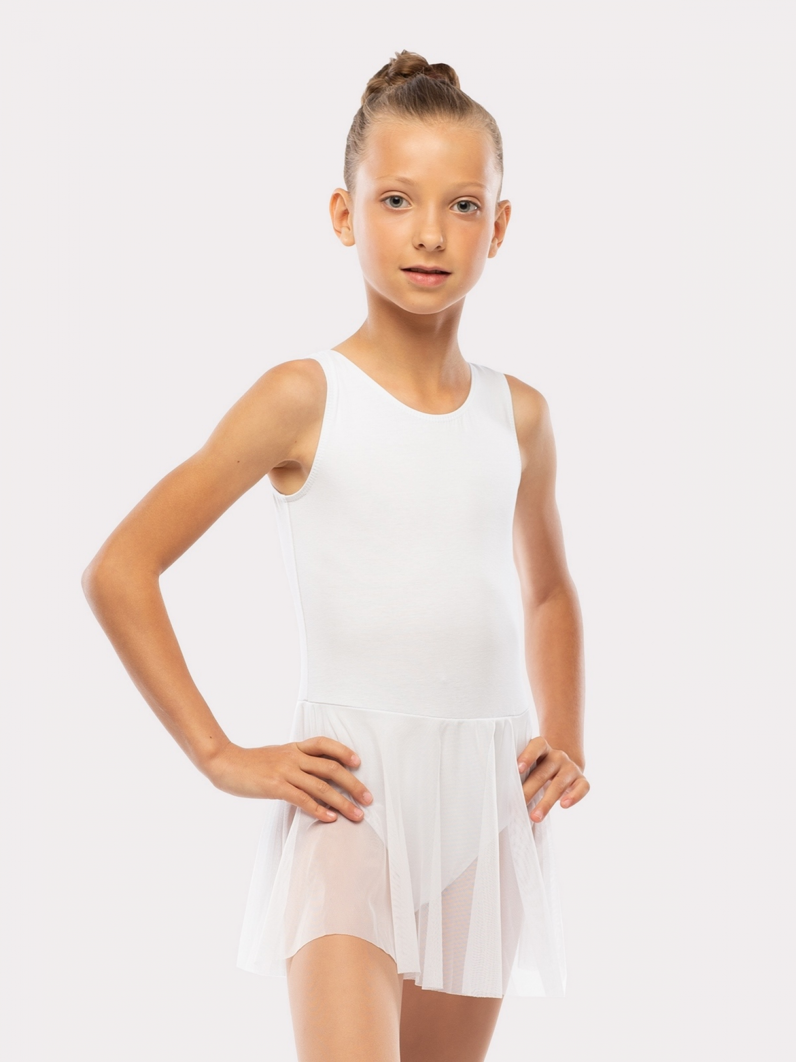 Купальник-майка, юбка-сетка 