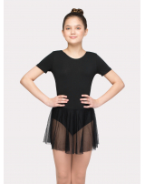 Купальник короткий рукав, юбка - сетка 