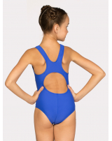 Купальник совместный из однотонной ткани; спинка фигурная-цельная, верхняя часть в форме "борцовки".   Подкладка под грудь.