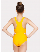 Купальник совместный из однотонной ткани, спинка цельная-фигурная. Подкладка под грудь