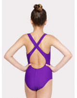 Купальник совместный из однотонной ткани, низкая спинка с крестообразными бретельками. Подкладка под грудь.