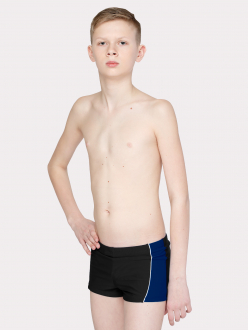 Плавки-шорты  из однотонной ткани с боковыми