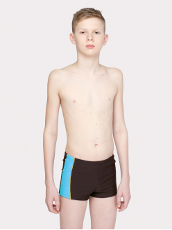 Плавки-шорты  из однотонной ткани с боковыми