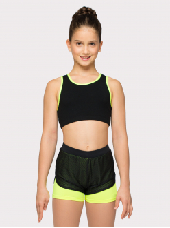 Шорты двойные  с сеткой