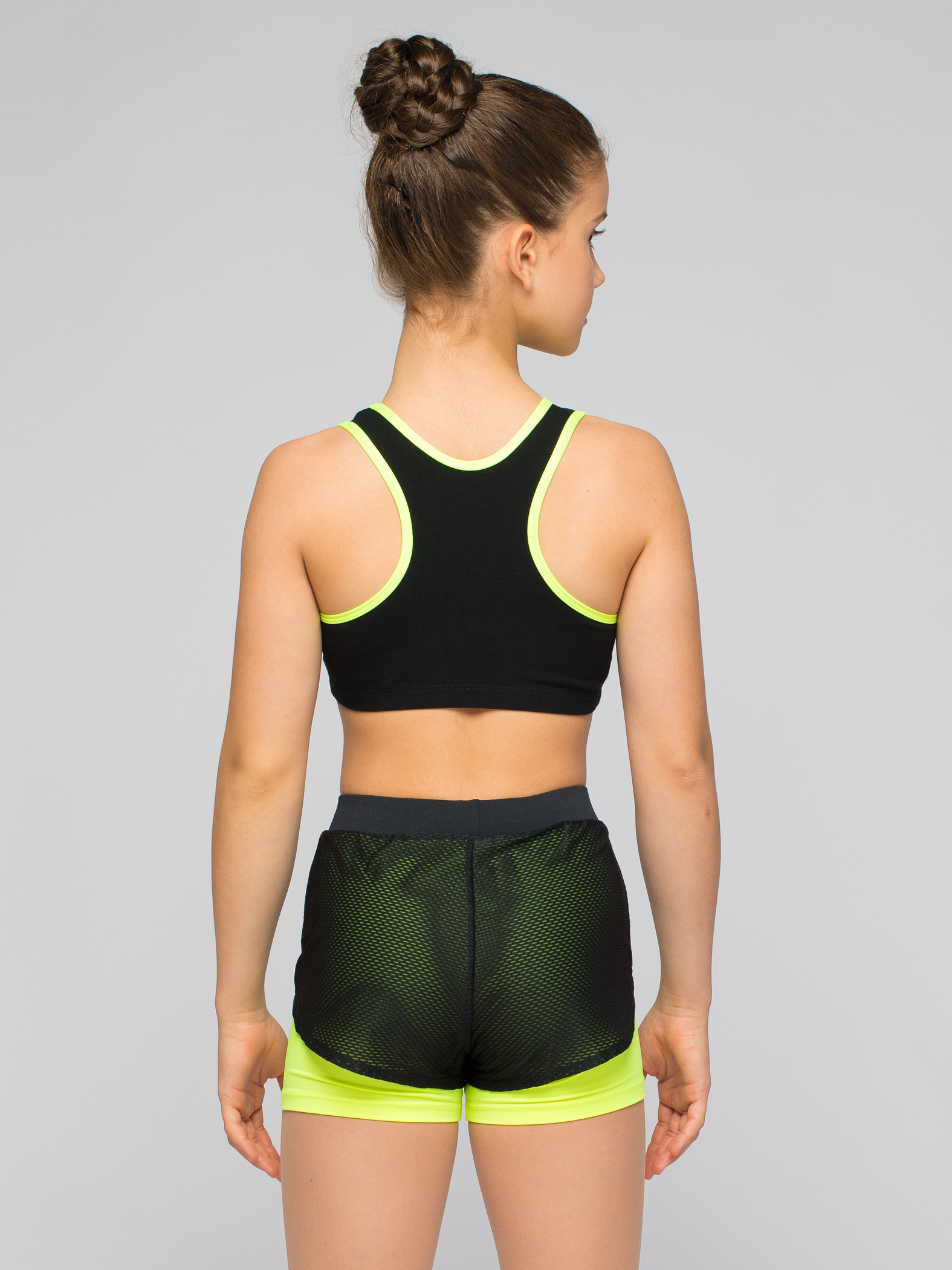 Шорты двойные  с сеткой