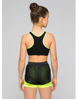 Шорты двойные  с сеткой