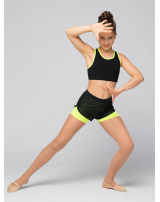 Шорты двойные  с сеткой