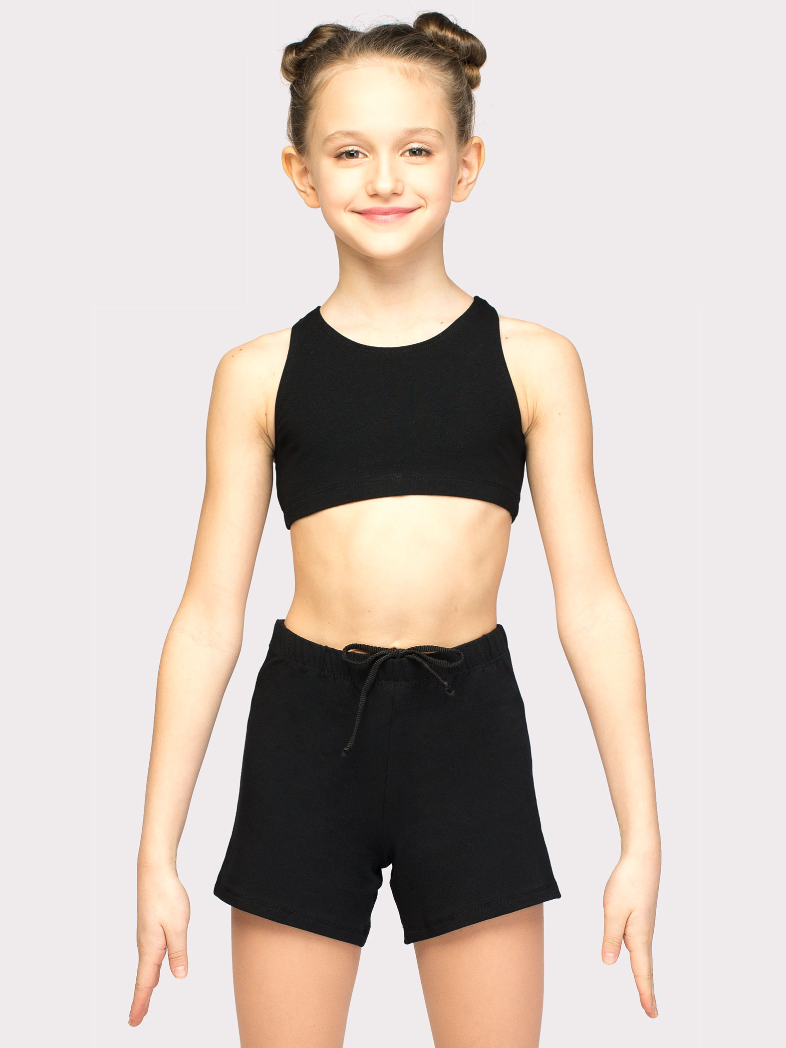 Шорты свободного кроя, пояс со шнурком