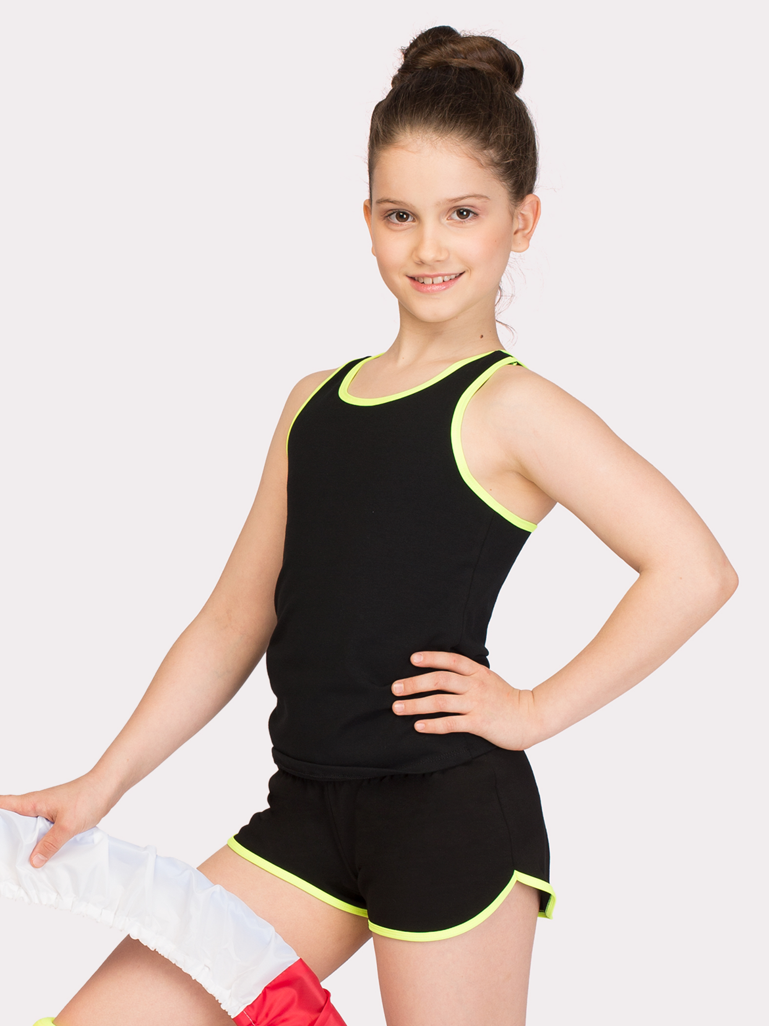 Шорты широкие для девочек с кантом