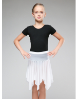 Юбка-сетка на кокетке с фигурным низом