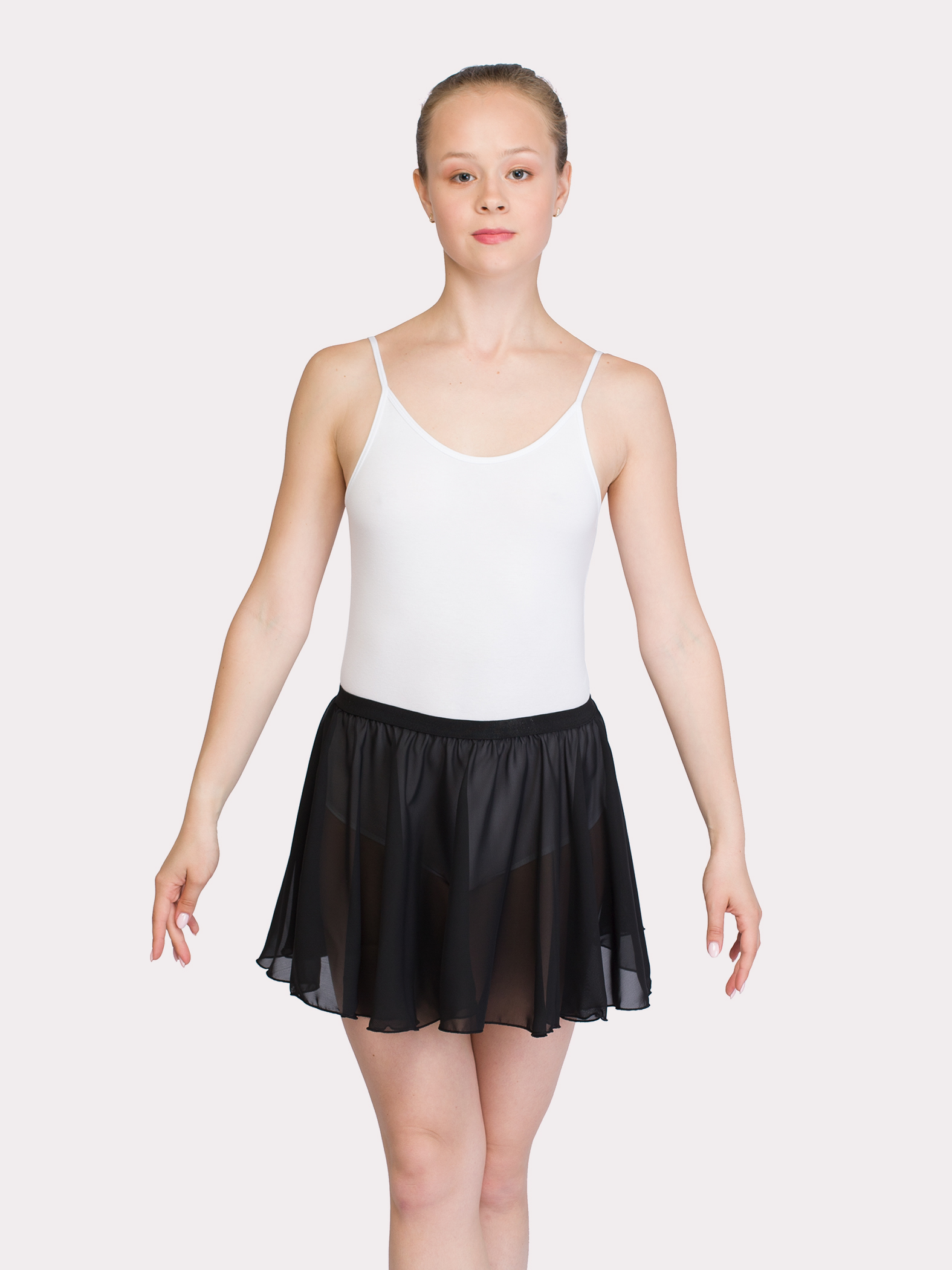 Юбка-солнце 32 см, бесшовная, шифон 