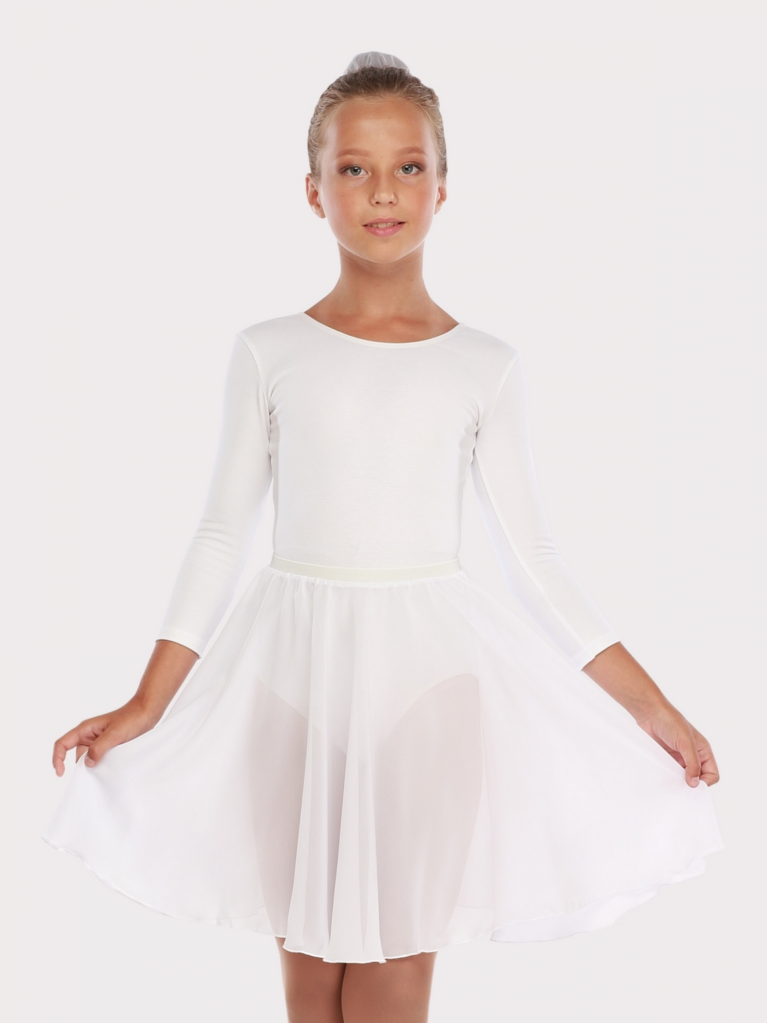 Юбка-солнце 40 см,  бесшовная, шифон