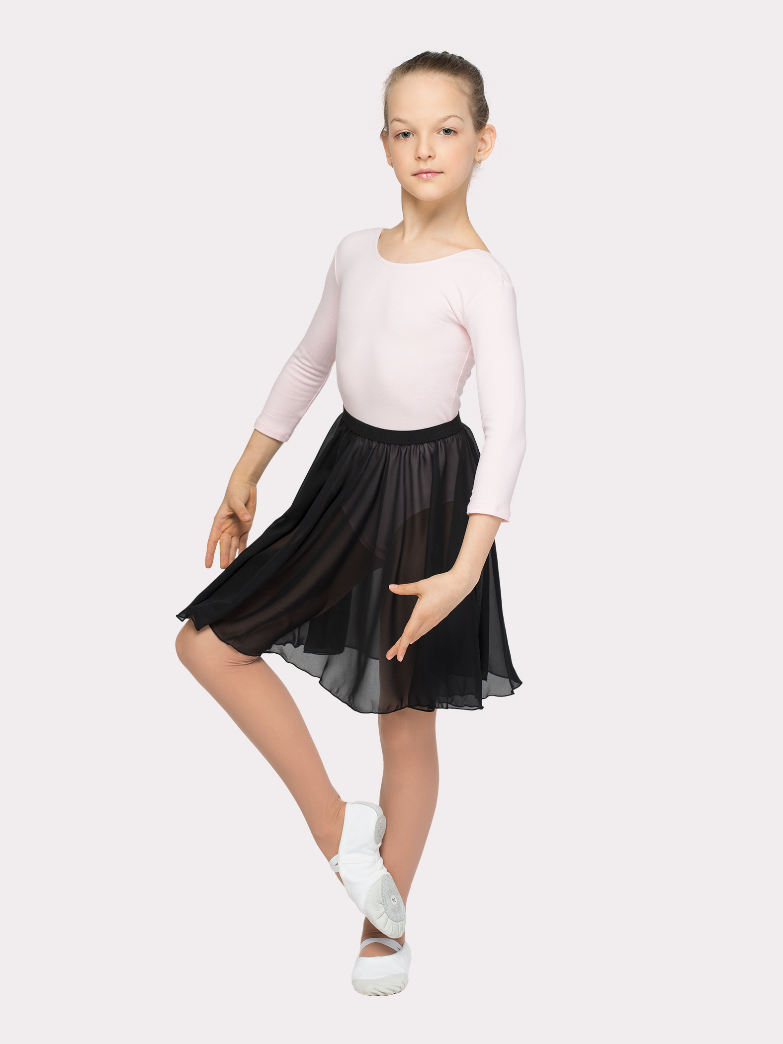 Юбка-солнце 49 см,  бесшовная, шифон