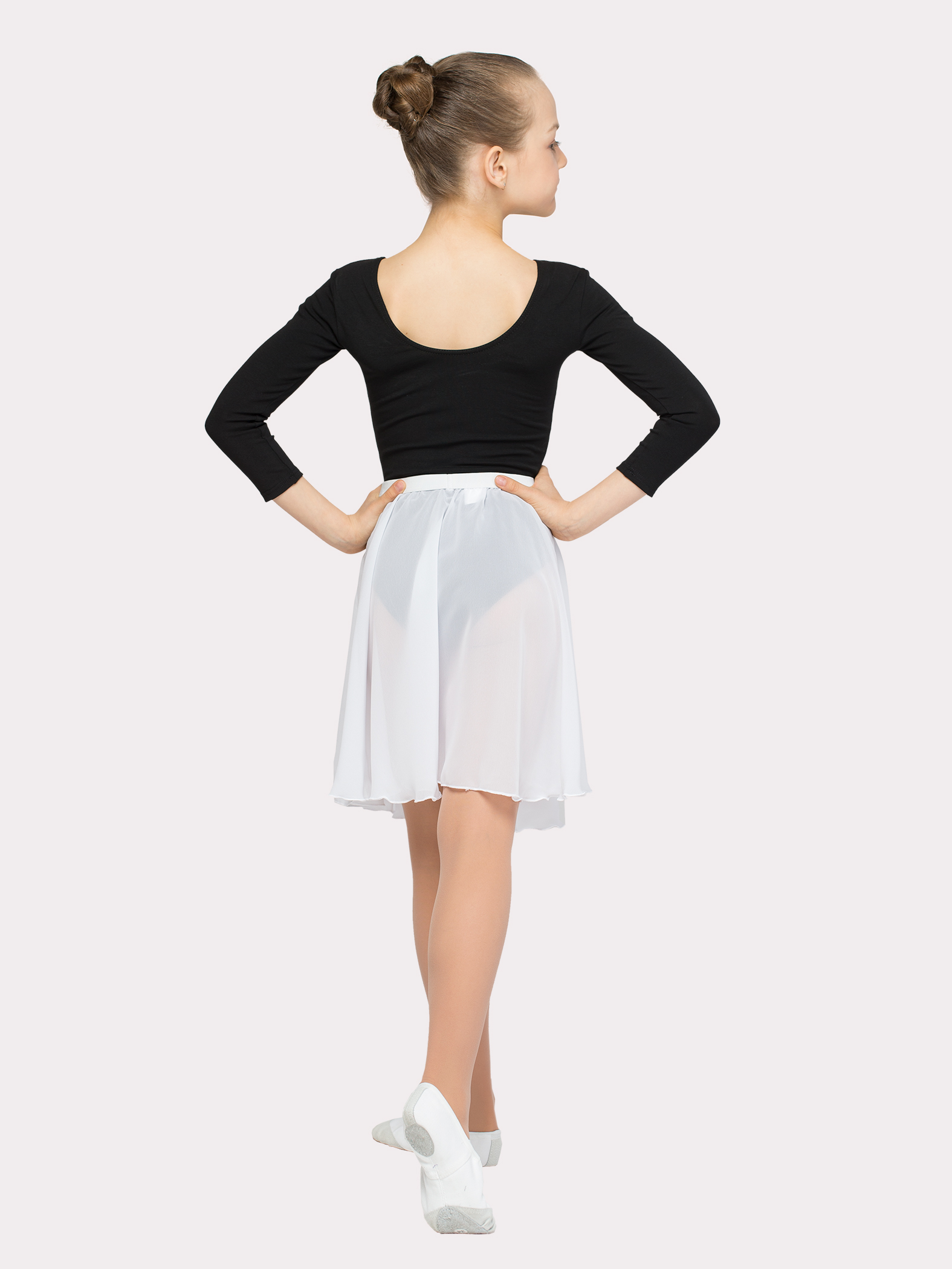 Юбка-солнце 40 см,  бесшовная, шифон